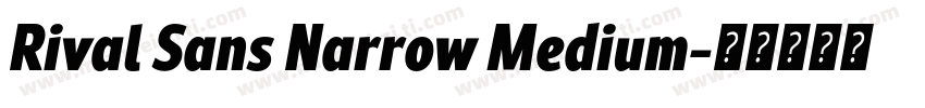 Rival Sans Narrow Medium字体转换